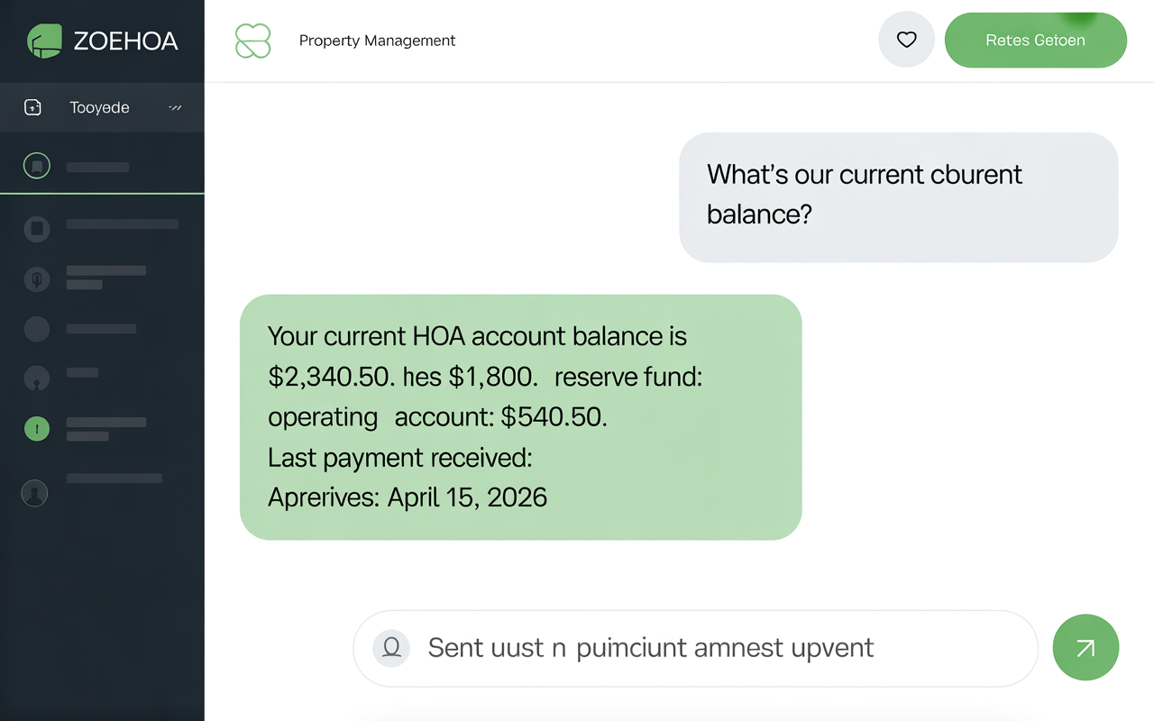 ZoeHOA AI Assistant with natural language queries